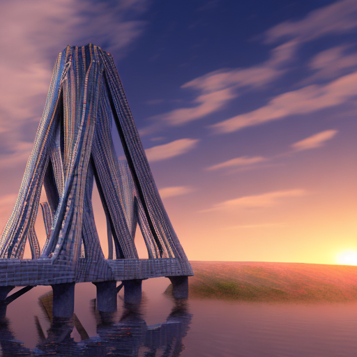 Twisted tower, Endless bridge, centered, 8k, HD with style of