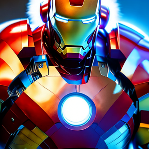 Iron Man, closeup cute and adorable, cute big circular reflective eyes, long fuzzy fur, Pixar render, unreal engine cinematic smooth, intricate detail, cinematic, Portrait style, sharp, highly detailed, 8k, HD with style of (Full Length)