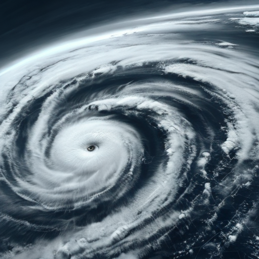 Hyper realistic hurricane storm, centered, (works by Jan Urschel, Michal Karcz), dark sci-fi, trending on artstation with style of (Sparth)