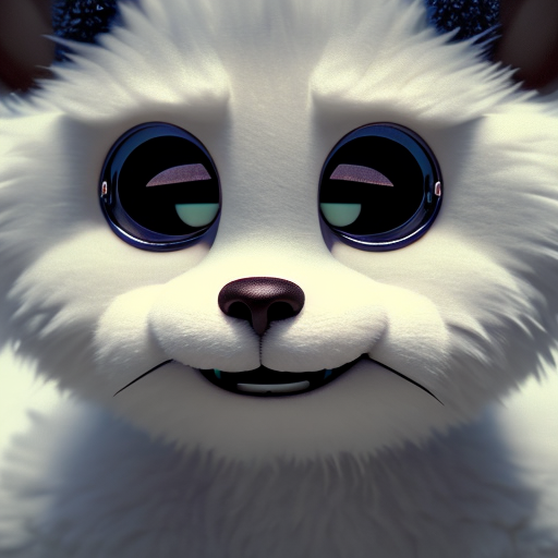 car, closeup cute and adorable, cute big circular reflective eyes, long fuzzy fur, Pixar render, unreal engine cinematic smooth, intricate detail, cinematic, 8k, HD with style of