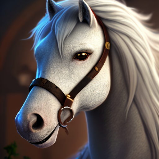 a gallant knight in horse fully equipped with all he needed in a battle, closeup cute and adorable, cute big circular reflective eyes, long fuzzy fur, Pixar render, unreal engine cinematic smooth, intricate detail, cinematic, 8k, HD with style of