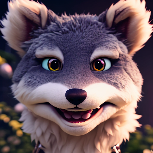 furries, closeup cute and adorable, cute big circular reflective eyes, long fuzzy fur, Pixar render, unreal engine cinematic smooth, intricate detail, cinematic, 8k, HD with style of