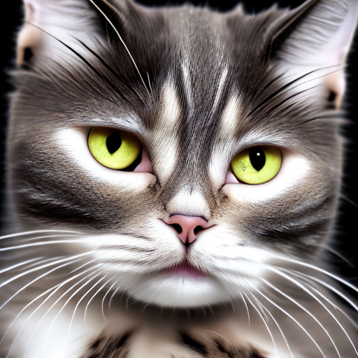 cute cat, centered, Portrait style, sharp, highly detailed, 8k, HD with style of (Kit Cat)
