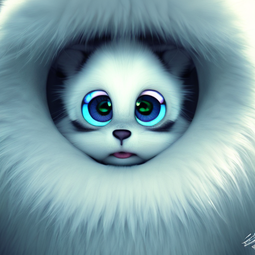 baby, anime art style, closeup cute and adorable, cute big circular reflective eyes, long fuzzy fur, Pixar render, unreal engine cinematic smooth, intricate detail, cinematic, 8k, HD with style of