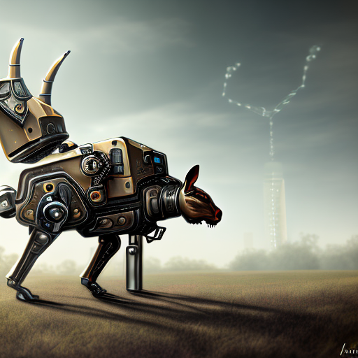 mechanical armored kangaroo, centered, 8k, HD with style of