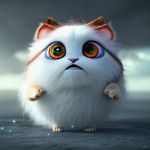 rimuru tempest as edvard munch, closeup cute and adorable, cute big circular reflective eyes, long fuzzy fur, Pixar render, unreal engine cinematic smooth, intricate detail, cinematic, 8k, HD with style of
