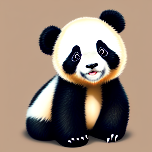 , Cute baby panda, centered, 8k, HD with style of