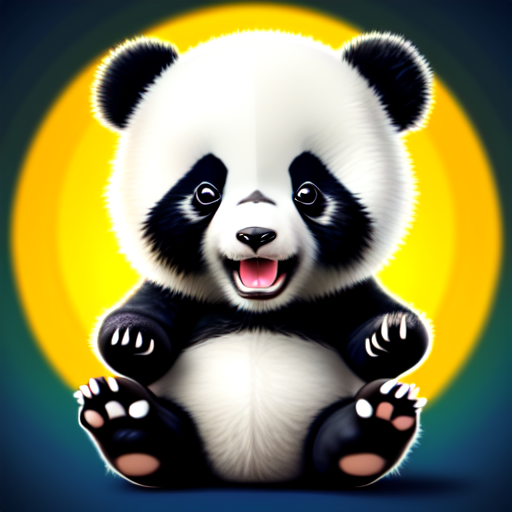 , Cute baby panda thunder, centered, 8k, HD with style of