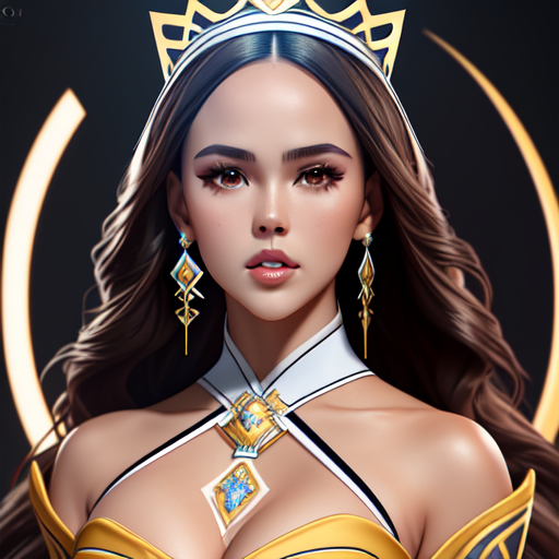 catriona gray future gown, centered, Portrait style, sharp, highly detailed, 8k, HD with style of (Kit Cat)