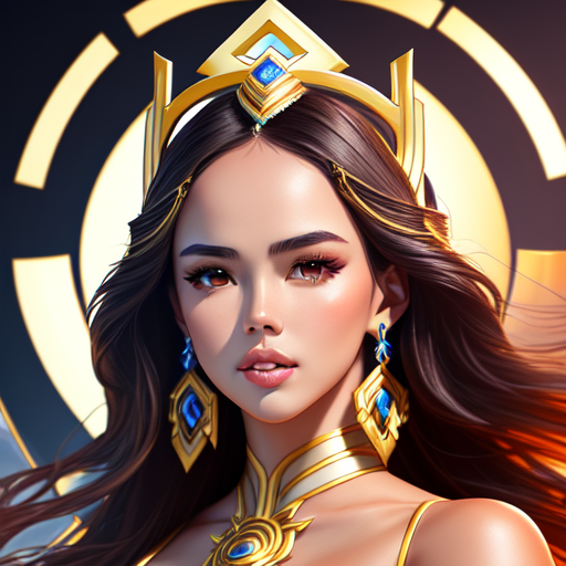 catriona gray goddess of beauty, centered, Portrait style, sharp, highly detailed, 8k, HD with style of (Tronie)