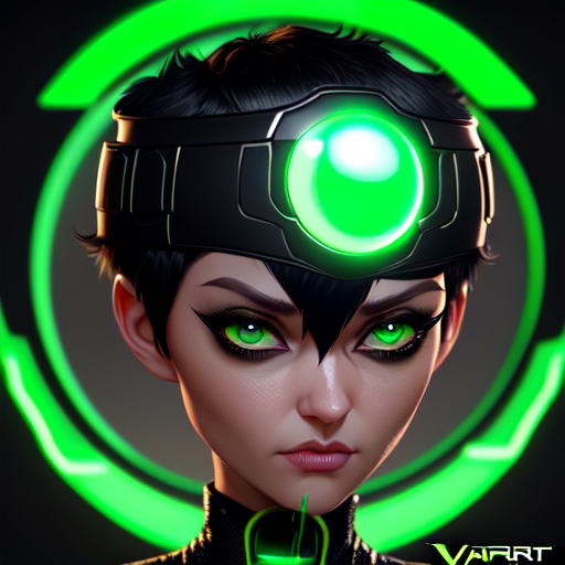 Agent Viper in Valorant short hair, black and green suit. with poison orb, closeup cute and adorable, cute big circular reflective eyes, long fuzzy fur, Pixar render, unreal engine cinematic smooth, intricate detail, cinematic, digital art, trending on artstation, (cgsociety) with style of (Irina French)