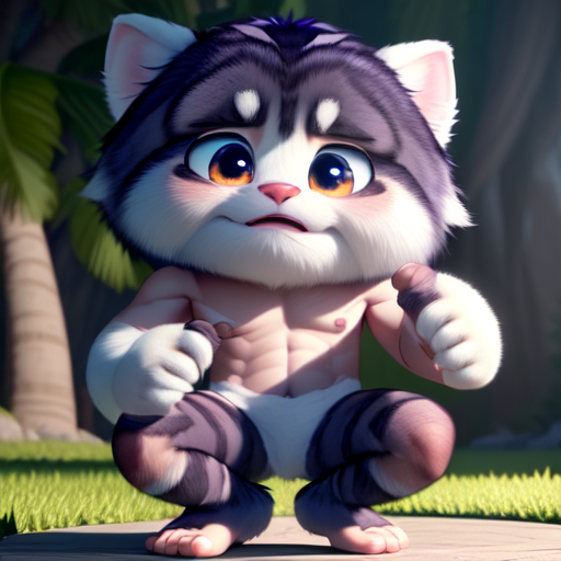 Baguntaong basal, that form and posture. even though tied hand and foot, if Narcisoy is truly Adonis, looks like he was born in the middle of pain, closeup cute and adorable, cute big circular reflective eyes, long fuzzy fur, Pixar render, unreal engine cinematic smooth, intricate detail, cinematic, 8k, HD with style of