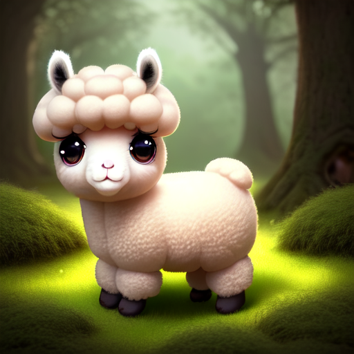 cute baby alpaca with cute cheecks with mommy alpacawith cute large eyes in dreamy forest, closeup cute and adorable, cute big circular reflective eyes, long fuzzy fur, Pixar render, unreal engine cinematic smooth, intricate detail, cinematic, Realistic art, pencil drawing with style of