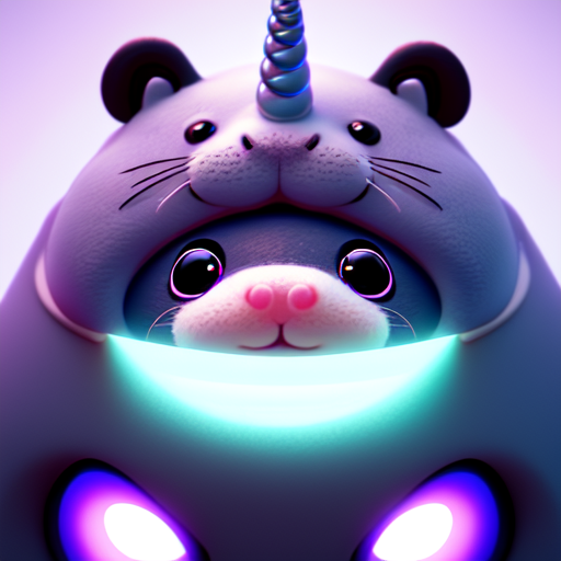 Cute hippo, Cute hamster, Cute baby panda, Cute sea otter, Cute unicorn, Cute cat of the future, Adorable little foxy, Futuristic puppy, Cute mouse, closeup cute and adorable, cute big circular reflective eyes, long fuzzy fur, Pixar render, unreal engine cinematic smooth, intricate detail, cinematic, digital art, trending on artstation, (cgsociety) with style of (Heraldo Ortega)
