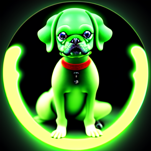 alien dog, centered, 8k, HD with style of