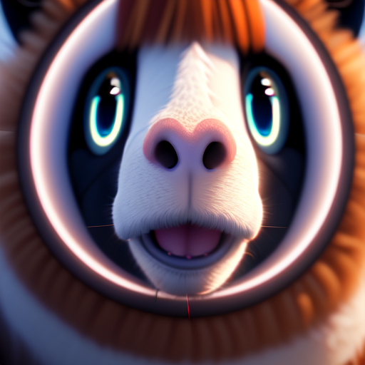 unbeatable horse, closeup cute and adorable, cute big circular reflective eyes, long fuzzy fur, Pixar render, unreal engine cinematic smooth, intricate detail, cinematic, 8k, HD with style of