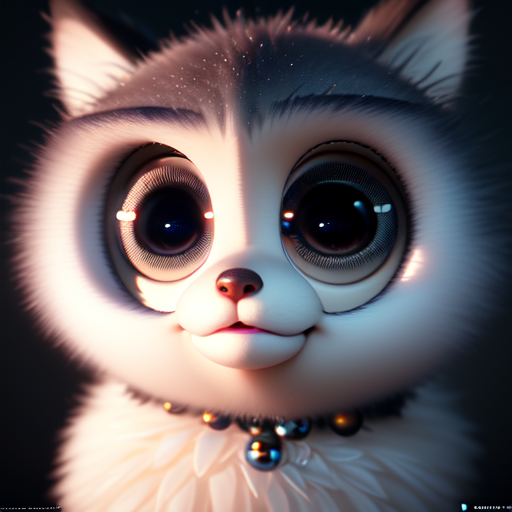 digital, closeup cute and adorable, cute big circular reflective eyes, long fuzzy fur, Pixar render, unreal engine cinematic smooth, intricate detail, cinematic, digital art, trending on artstation, (cgsociety) with style of (Irina French)