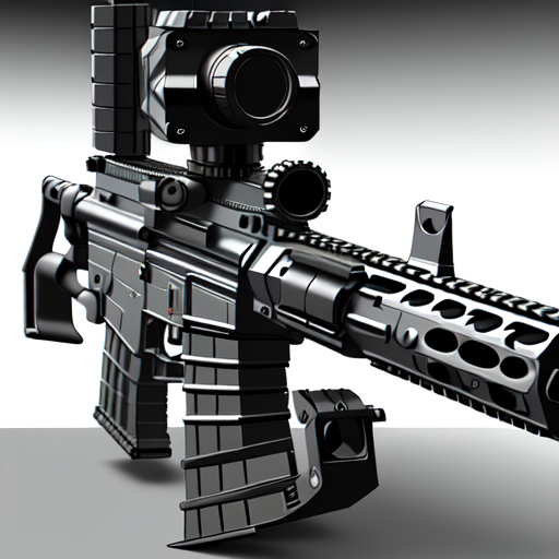 HK416 Bluster, centered, 8k, HD with style of