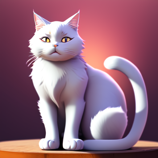 shiro the cat, centered, 8k, HD with style of