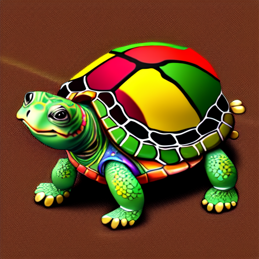 rasta turtle with tattoo, centered, 8k, HD with style of